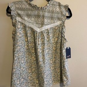NWT Angels Babydoll Sleeveless Blouse